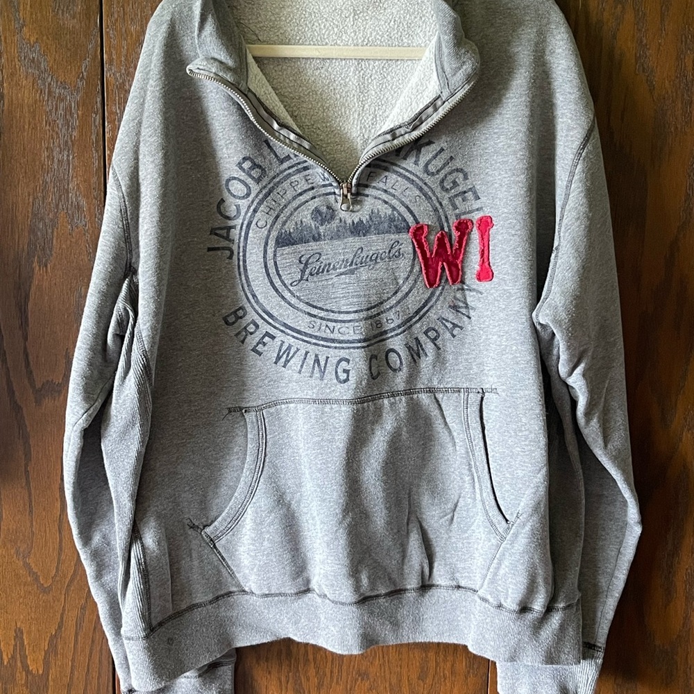Gray Half-Zip Hoodie